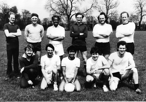 Image: Football 1985
Back row: ?, Anastasi, C. Pant, Liddington, McQuarrie, Lindsey
Front row: Cargill, ?, Eapen, Hagyard, Hill