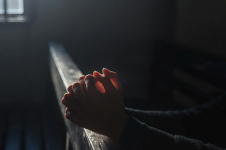 Picture of hands clasped in prayer
