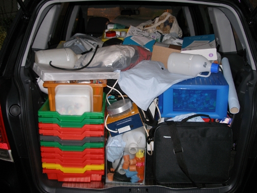 A packed car for the 2008 trip to Caithness, I am trying to travel light this time!