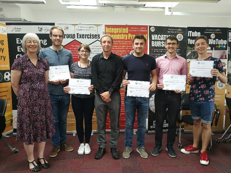 Photo: Left to right: Gill Mawby, Chris Maddocks, Kirsten Hawkins, Richard Douthwaite, Jordan Herod, Mark Dowsett and Robin Brabham (Winner Jenny Lewis not pictured). 