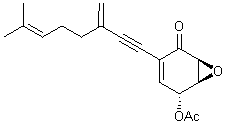The chemical structure of tricholomenyn A