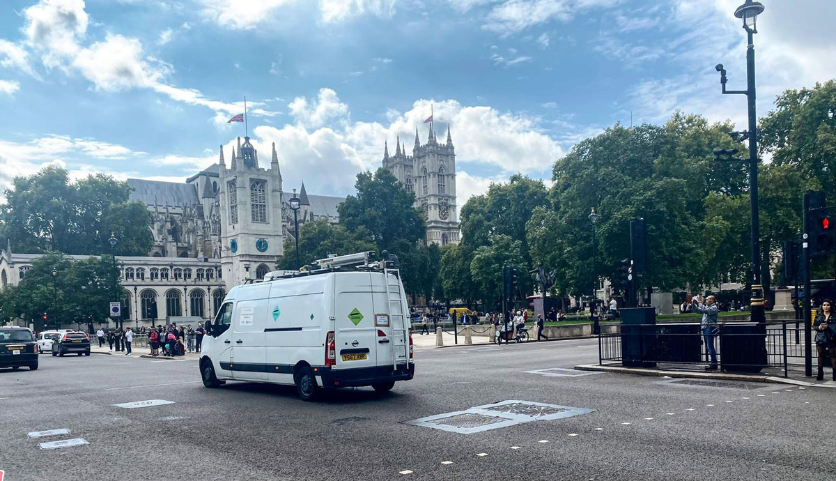 Image of WASP vehicle on fieldwork in London