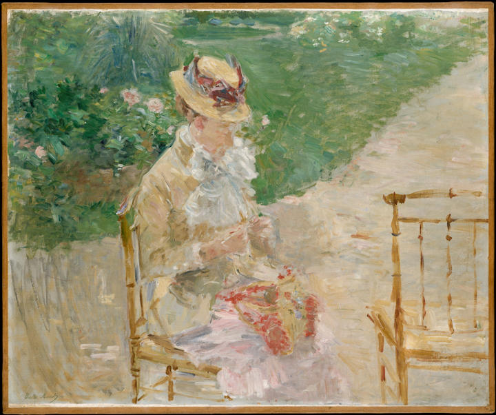 'Young Woman Knitting' painting by Berthe Morisot, c.1883. Image credit: The MET, Creative Commons