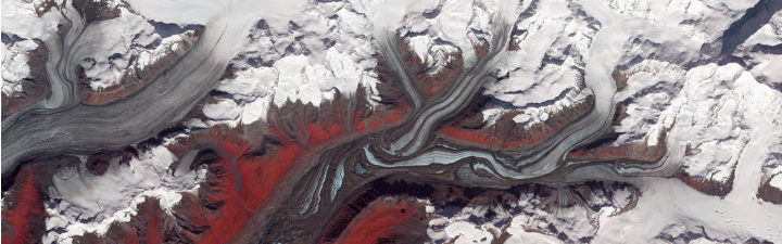 satellite image of glacier banner