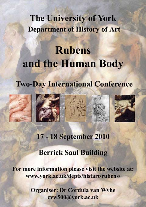 Poster from the Two-day Internation Conference on RUbens and the Human Body held in York September 2010