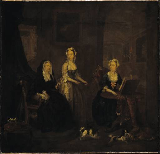 Three Ladies in a Grand Interior