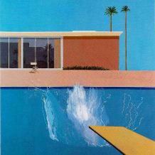 A Bigger Splash,  1967 acrylic on canvas, 95 1/2 x 96 in, by David Hockney