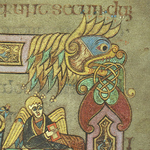 Detail from the Gospel of Luke in the Book of Kells