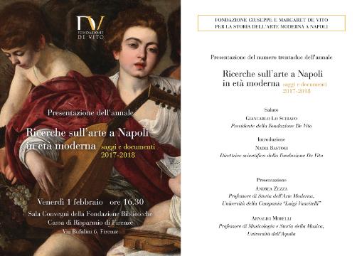 Ricerche sull'arte a Napoli in età moderna.Saggi e documenti 2017-2018
