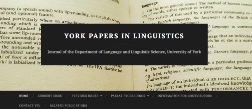 York Papers in Linguistics