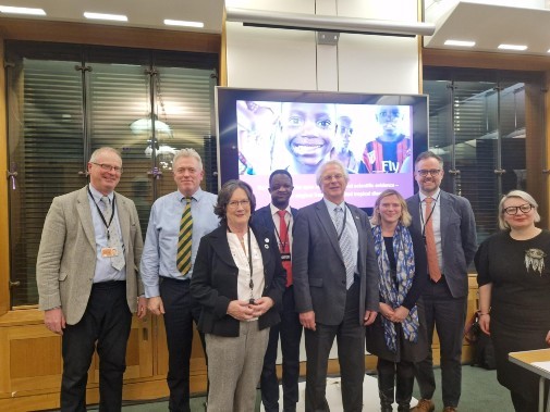 Speakers on the panel are joined by members of the All-Party Parliamentary Group on Malaria and Neglected Tropical Diseases