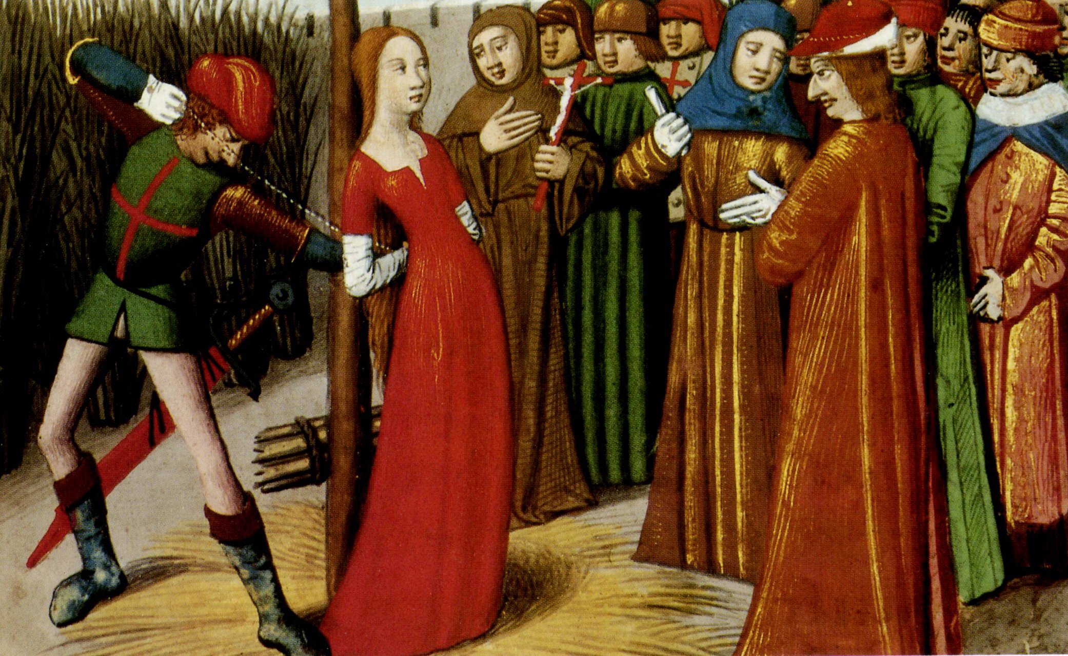 Средневековое представляло собой исторический тип. Святая инквизиция 15 век. Казнь Жанны д'АРК миниатюра 15 века.