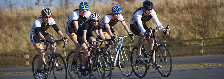 Cyclists by York Sport Village (credit: John Houlihan)