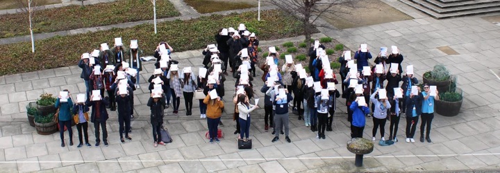 Participants spelling out SHINE - May 2015