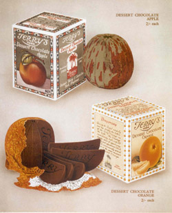 Terry's Chocolate Apple and Chocolate Orange. Image from the Borthwick