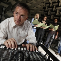 David Howard in the Audio Lab