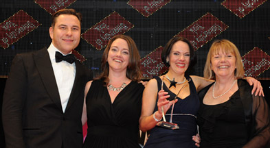 David Walliams, Susan Kane, Dr Karen Clegg and Janet Metcalfe, chair and head of Vitae