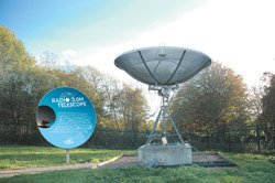 CGI image of how the York Astrocampus radio telescope will look once work is completed (credit: Design by Mode)