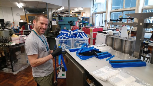 Matthew Von Tersch working in the lab