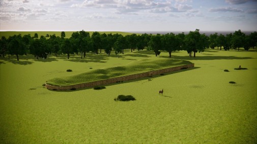 The cairn at Hazleton North included two L-shaped burial chambers. Pic Credit: Newcastle University