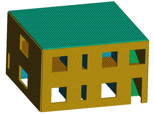 Building model for electromagnetic field penetration