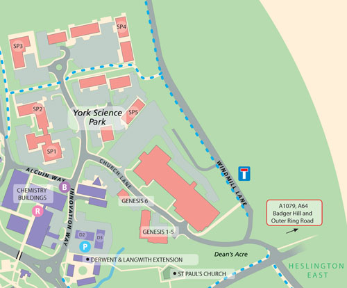 A map of York Science park
