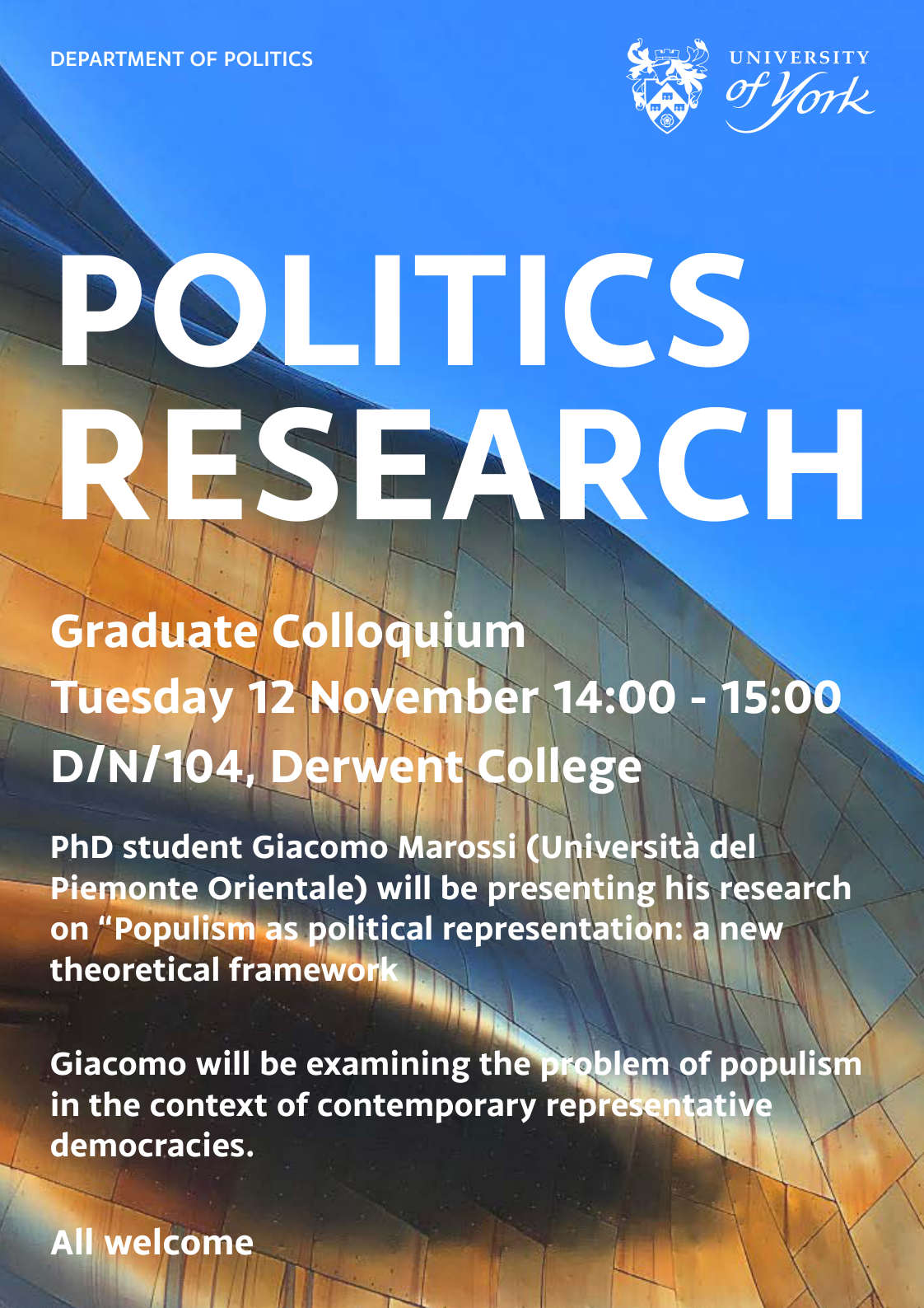 poster of graduate colloquium event