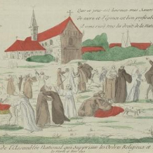 Civil constitution of the Clergy in France. In February 1790 monastic vows were forbidden and all ecclesiastical orders and congregations were dissolved, excepting those devoted to teaching children and nursing the sick.