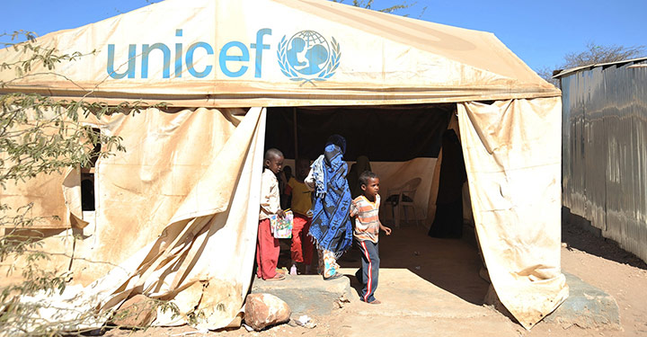 Hargeisa, Somalia: African refugee camp on the outskirts of Hargeisa in Somaliland. With the support of UNICEF it operates a school. Credit: Vlad Galenko/shutterstock.com