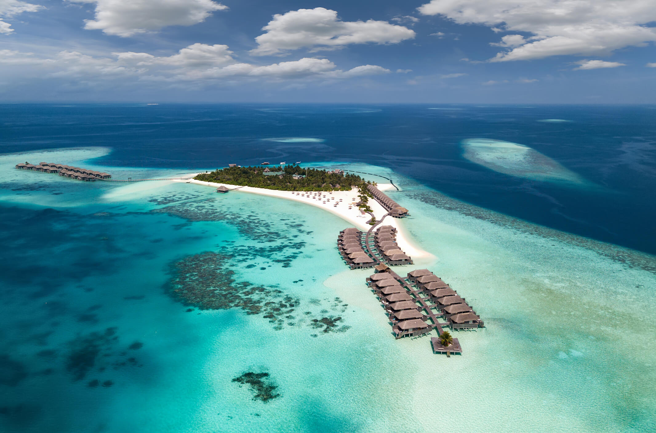 Aerial view of island village in Maldives. Photo: EyeEm / Getty Images