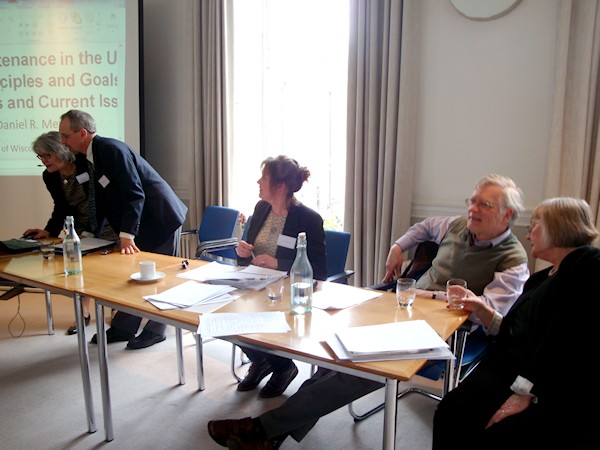 Image: Expert panel at the international seminar establishing definitions of child maintenance and comparative analysis across Europe and the USA