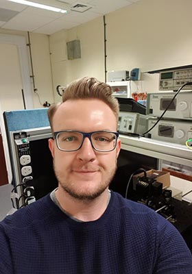 Photo of Adam Stroughair, Research Services Technician in the Department of Physics.