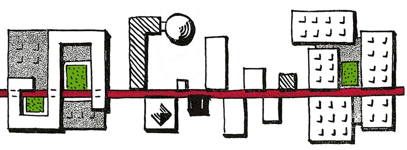 Image inspired by the University of York Development Plan 1962-1972