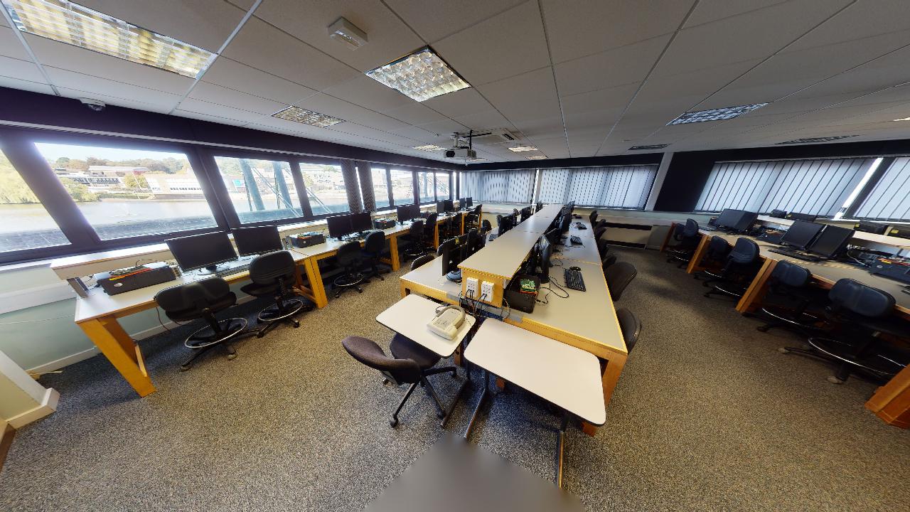 The computer suite is on the first floor.