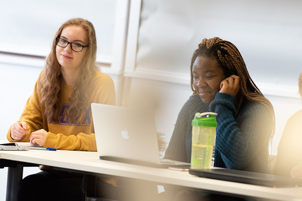 Two students in a seminar