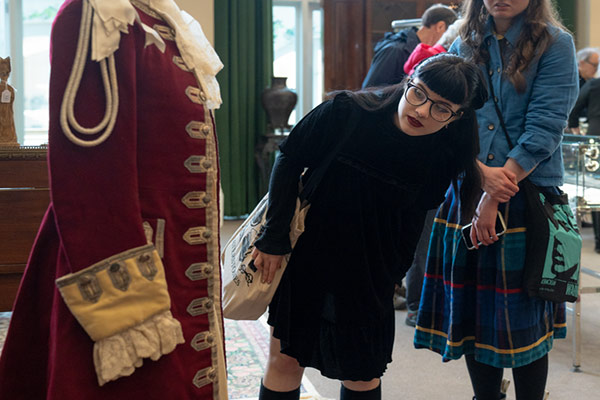 Students on a field trip as part of their studies.