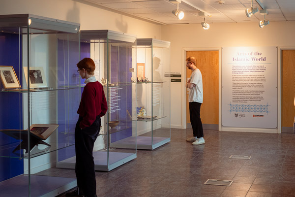 The Islamic Art display in the Borthwick Institute for Archives