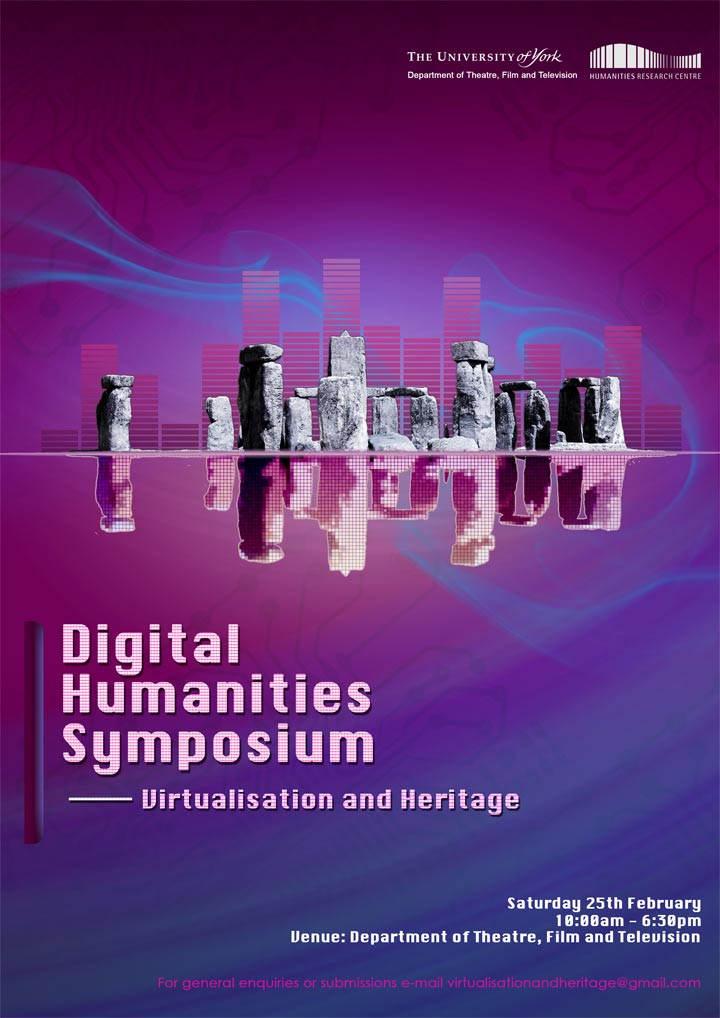 Image: Digital Humantities Symposium: Virtualisation and Heritage. Saturday 25th February