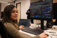Students in Trading Room.