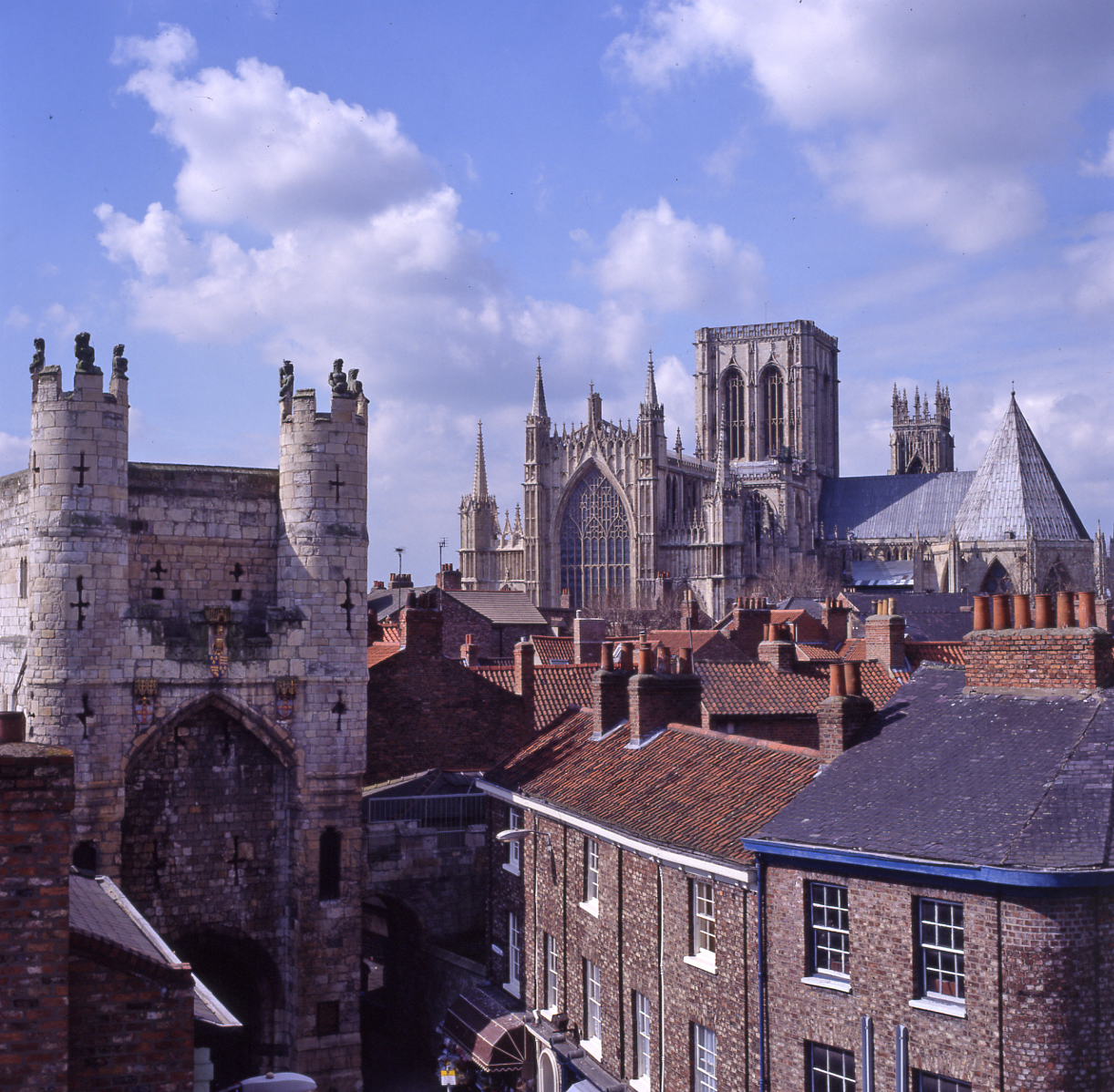 York rooftop view from Monk Bar to the Minster