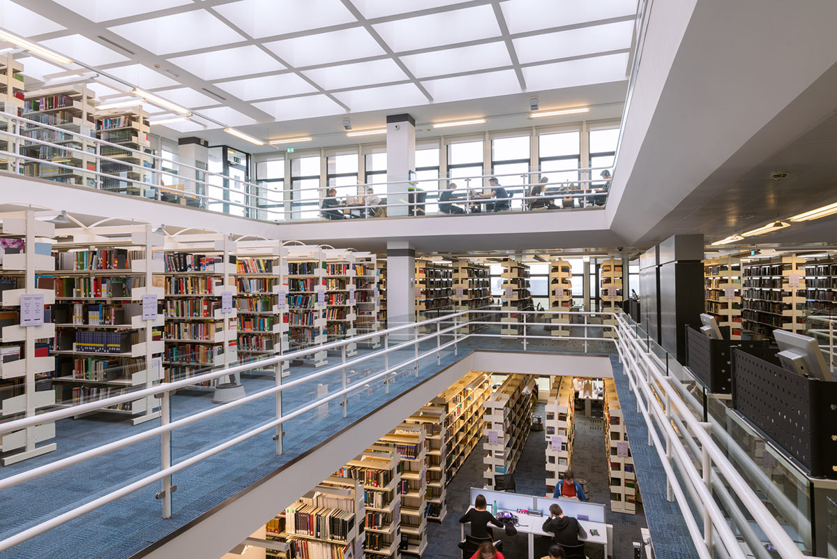 The library is an important part of student life. Our main library is on Campus West, but there are lots of study spaces elsewhere.There's lots of different facilities to help you with your work and workspaces to suit every work style. 