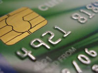 Close-up image of a credit card