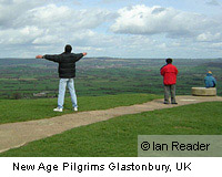 New age pilgrims, Glastonbury, UK