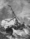 Image of Cod fishing on the Grand Banks ca 1840