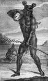 Image of a Native of Gulf of California fishing 1726