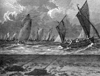 Image of Dredging for oysters UK 1883